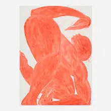 Red Monotype by Tunji Adeniyi-Jones, 2017, monoprint, sold Jul 2025