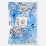 Will Benedict, Untitled, 2014, archival inkjet print mounted to foamcore and gouache on canvas in artist's galvanized steel and glass frame