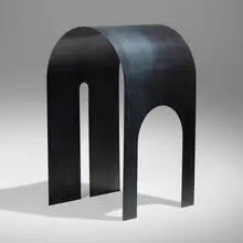 Math Bass, Newz! And its Shadow, 2014, waxed steel