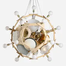 Bjorn Dahlem, Sonne, 2012, plywood and pine construction with found object lighting assemblage