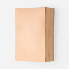 Caramel by Martin Soto Climent, 2015, leather on stretcher, walnut wood, sold Jul 2025
