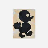 Donald Baechler, Duck, 2000, gouache and tea on paper