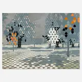 Toby Ziegler, Designated for Leisure, 2004, oil on Scotchlite laid to canvas in three parts