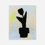 Donald Baechler, Tulip, 1999, gouache, tea and spraypaint on paper