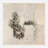 Yun-Fei Ji, Ink Growth III, 1997, ink and mineral pigment on mulberry paper laid to canvas
