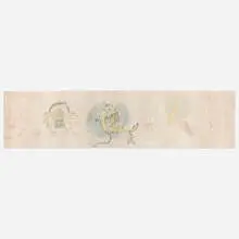 Yun-Fei Ji, Mishaps I., 2000, ink and mineral pigment on mulberry paper in artist's-made frame