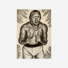 Mr.T by Tomoo Gokita, 2005, charcoal on paper, sold Jul 2025