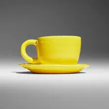 Yellow #4 by Mary Heilmann, 2015, glazed stoneware, sold Jul 2025