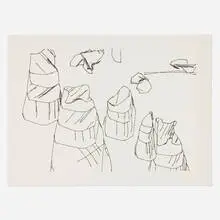 Harold Cohen, Untitled, 1982, unique artwork generated by an AI system (AARON)