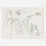 Harold Cohen, Untitled, 1982, unique artwork generated by an AI system (AARON)
