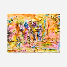 Milton Derr, Waiting in the Heat & Wet (from the Hurricane Katrina series), 2006, watercolor on paper