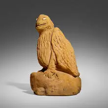 Mr. Imagination, Untitled, 1988, carved sandstone, shell