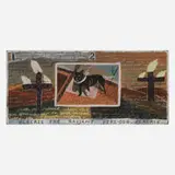 Tony Fitzpatrick, Blackie the Radiant Fire-Dog, Blackie., c. 1985, mixed media on Masonite