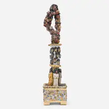 Mr. Imagination, Untitled (100 Faces), 1990, painted ceramic and found object assemblage