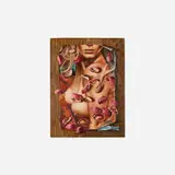 Aaron Bohrod, Nude and Pistachio Nuts, oil on board