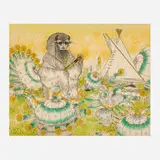 Kerig Pope, Buffalo Spirit, 1975, pastel and pencil on paper