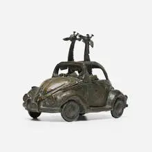 John Kearney, Car with Giraffes, cast bronze