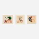 Robert Lostutter, The Birds of Heaven: Resplendent Quetzal, Greater Flamingo, Paradise Flycatcher (triptych)