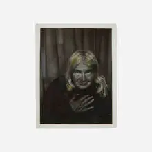 Lee Godie, Untitled (Photo Booth Self-Portrait), gelatin silver print with hand-coloring