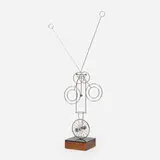 Joseph Burlini, Untitled (Kinetic Sculpture), 1985, chrome-plated steel, acrylic, walnut