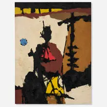 Sidney Gross, Abstract Crucifixion #6266, 1959, oil on canvas