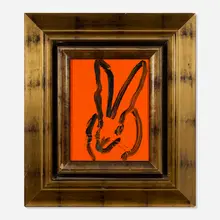 Red Rover by Hunt Slonem, 2018, oil on panel in artist's frame, sold May 2025