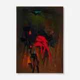 Ralph Rosenborg, Night Landscape, 1965, oil on canvas