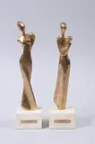 Emil Eőry, MADONNA and DANCER III: TWO SCULPTURES, each signed and numbered 2/12 and 1/12 respectively, Bronze - Height: 10 3/4 in., each