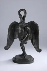 Rudolph Tegner, Leda and the Swan, Bronze, dark brown patina - Height: 16 1/4 in