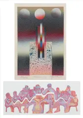 Tranquility by Thaddeus Lapinski, Color intaglio print - Plate: 9 in. x 22 1/2 in, offered Feb 2007