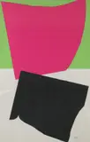 Jean Miotte, Abstract in Pink and Black, Color silkscreen