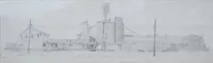 Michael Kirk, Old Feed Warehouse, Pencil on paper