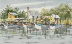 Martha Hudson, Good Dryn' Day, Watercolor