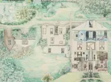 Claire Anne Khalil, Hewin Arnold House, Watercolor on paper
