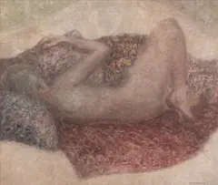 Jan Meynarczyk, Reclining Nude, Oil on canvas