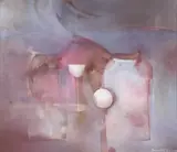 Barbara Pizyluska, Spotkanie, Oil on canvas