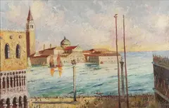Max Agostini, St, Oil on canvas board