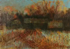 Walter Meigs, Abandoned Camp, Oil on masonite