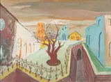 Joseph Manfredi, Piazza, Oil on panel