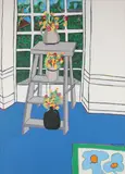 Harriet Martin, Pansies by the Window, Oil on canvas