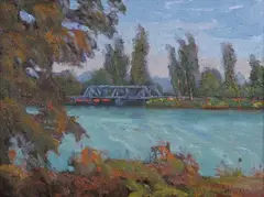 Dennis Westerling, The Sacramento River Near Cortland, Oil on canvas