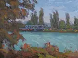 Dennis Westerling, The Sacramento River Near Cortland, Oil on canvas