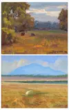 Dennis Westerling, PASTURE and MT, Oil on masonite