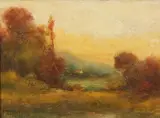 Hudson Mindell Kitchell, Autumn Landscape, Oil on canvas