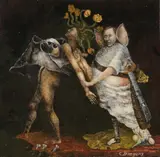 Clemance Gregory, Allegory, Oil on panel