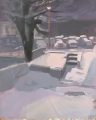 Barry M. Carpenter, Hargrove Alley, Oil on board