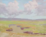 Mary Loring Warner, Spring View, Oil on canvas