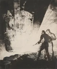 Teeming Ingots by James  Allen, Etching - Plate: 11 3/4 in. x 9 3/4 in, sold Feb 2007