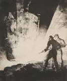 James  Allen, Teeming Ingots, Etching - Plate: 11 3/4 in. x 9 3/4 in