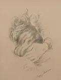 Peggy Bacon, Cat in Lap